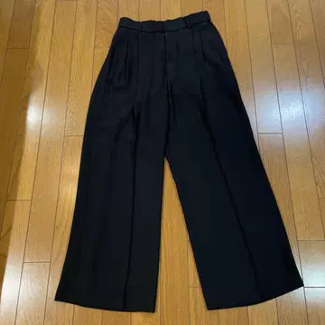 UNITED ARROWS 턱 와이드 팬츠 팬츠 블랙 36