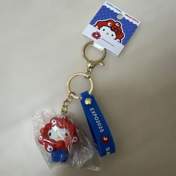 새상품 엑스포 산리오 먝 입체 마스코트 스트랩 키링 키티
