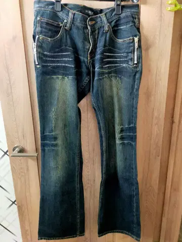 부츠컷 데님 플레어 데님 다크 블루