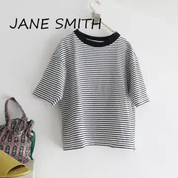 JANE SMITH 제인스미스 하드 코튼 보더 T셔츠