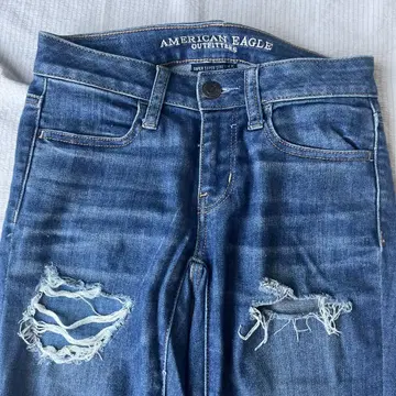 AMERICAN EAGLE 스키니 데님 데미지 가공