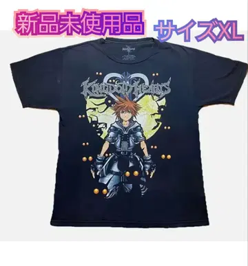 [미사용 새상품] 킹덤하츠 T셔츠 블랙 XL