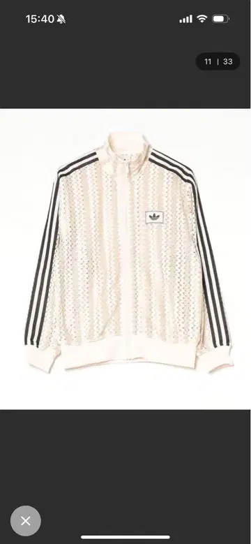adidas 메쉬 자켓 아이보리