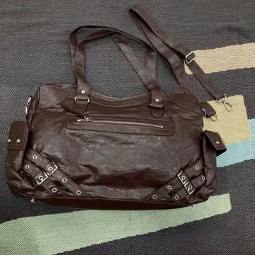 DEINET STUD POCKET BIG BAG 버건디