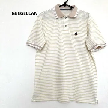 거의 새 상품 GEEGELLAN 반팔 폴로셔츠 스트라이프 L