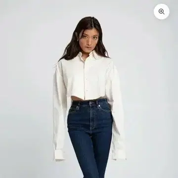 Studio R330 Cropped Shirt Ecru 숏 기장 셔츠
