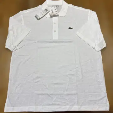 LACOSTE 화이트 피케 셔츠 LL 사이즈