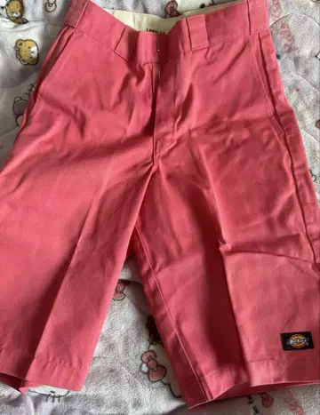 Dickies 루즈핏 28인치 핑크 카고 숏팬츠