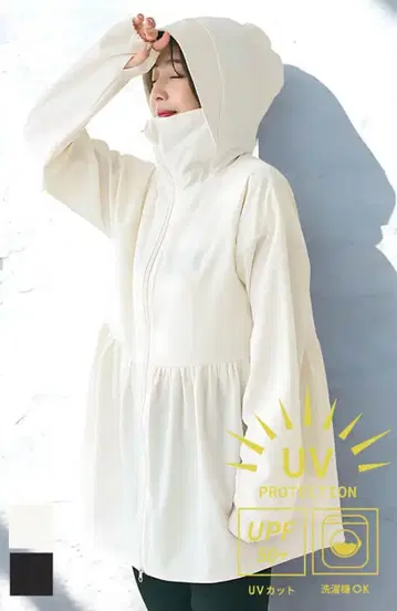 coca UV 컷 개더 후드티