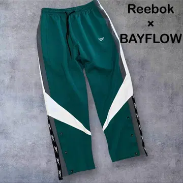 Reebok x BAYFLOW 별주 사이드 스냅 버튼 트랙 팬츠 M