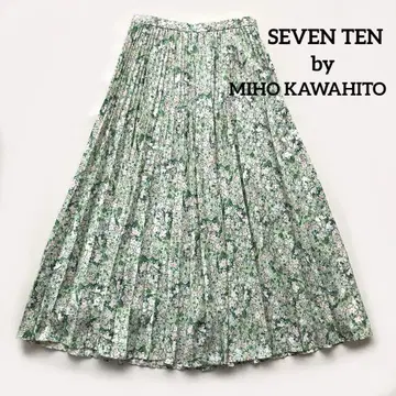 [레어] SEVENTEN 플라워 프린트 플리츠 스커트 핑크 M