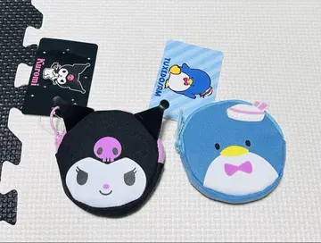 Sanrio 원형 파우치 턱시도샘 쿠로미 새상품 2개 코인 케이스