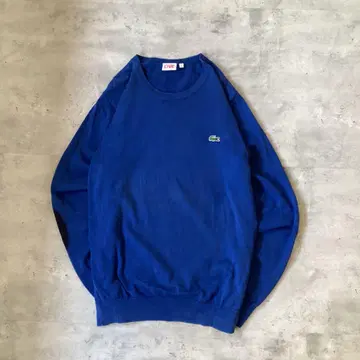 LACOSTE 라코스테 니트 블루 엘보 패치