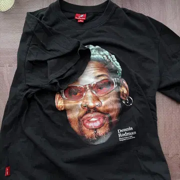 Dennis Rodman 프린트 T셔츠 블랙 가격 인하 가능