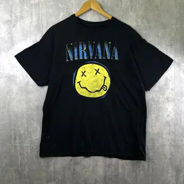 NIRVANA [ XL ] 니코짱 스마일 티셔츠 / 빈티지 밴드 티