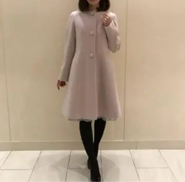 Aveniretoile 아베닐 에투알 플레어 노카라 코트 핑크