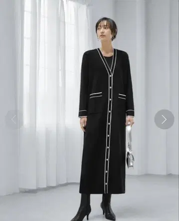 스타일 델리 [ LUXE ] 라인 배색 니트 원피스