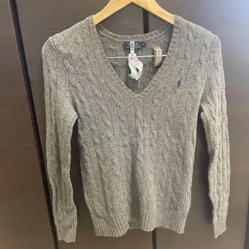 POLO RALPH LAUREN 그레이 V넥 니트 XS