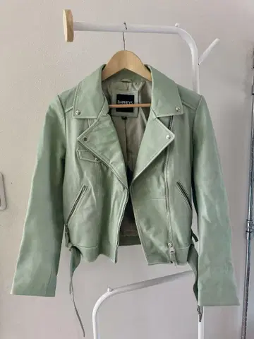 Barneys Original's 민트 가죽 라이더 자켓 L