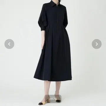 LouLou Willoughby 턱 퍼프 셔츠 원피스 2 일본제