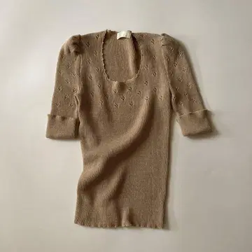 vintage 베이지 썸머 니트 스웨터 80s 90s
