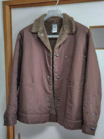 corona utility 보아 카라 부착 브라운 덕 자켓 M