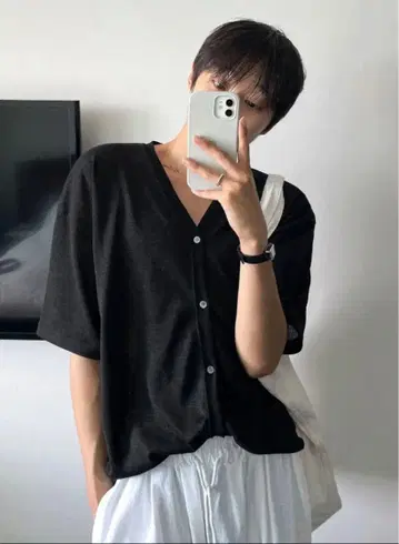 [ COSYHARU ] Linen short sleeve cardigan