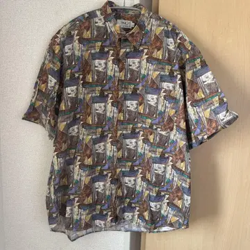IKE BEHAR 반팔 셔츠 L made in USA vintage