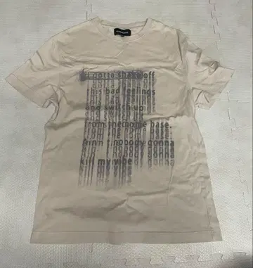 WOOALONG Typo Graphic T-shirt LIGHT GREY