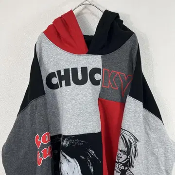 USA 구제 의류 처키 chucky 패널 디자인 후드티