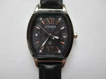 CITIZEN/ XC/ 패턴 블랙 문자판/ 에코 드라이브/ 여성용 시계