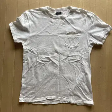 FLAT HEAD 화이트 포켓 티셔츠 M