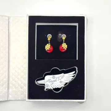 기요미즈자카 유리관 피아리 포인세티아 귀찌 빨간색 논홀 귀걸이