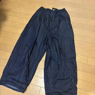 Veins 데님 와이드 팬츠