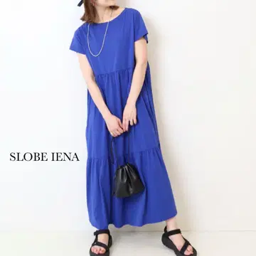 SLOBE IENA 티어드 원피스 블루