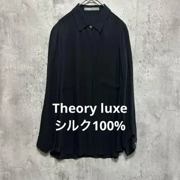 Theory luxe 실크 100% 긴팔 블라우스 블랙 38 사이즈