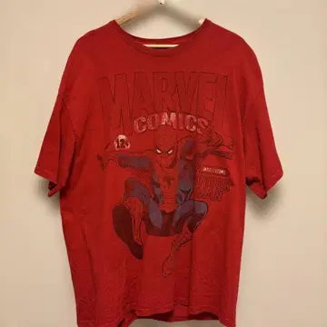 MARVEL COMICS 스파이더맨 빈티지 T셔츠 2XL 레드