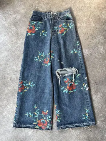 BED J.W. FORD Flower Pattern Denim 24aw