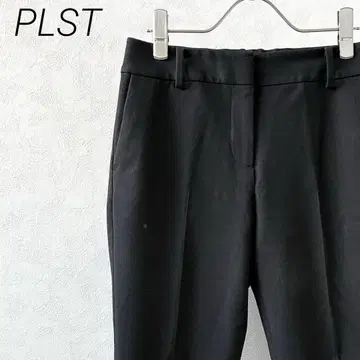 PLST 슬랙스 센터프레스 허리밴딩 포켓 심플