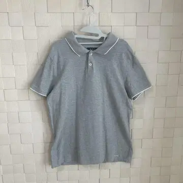 A.P.C. 아페쎄 피케 셔츠 심플 문자 그레이