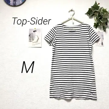 9766 Top-Sider 탑사이다 반팔 보더 티셔츠 튜닉