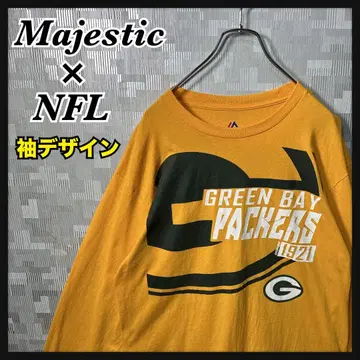 NFL 그린베이 패커스 긴팔 티셔츠 남성용 L 오렌지 계열
