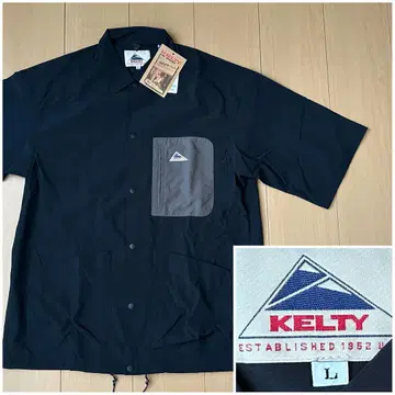 L coen KELTY 별주 반팔 셔츠 코엔 켈티 블랙/그레이