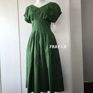 미사용 FRAY ID. 프레이아이디 숏 퍼프 플레어 원피스