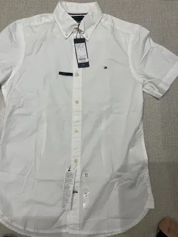 Tommy Hilfiger 화이트 반팔 셔츠