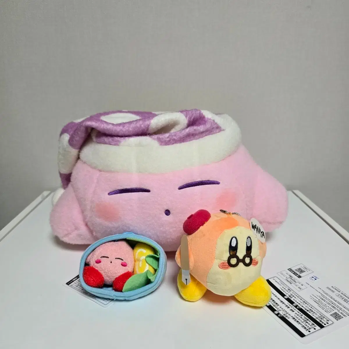 KIRBY 커비 Kirby Wool Felt Waddle Dee Large Doll Key Ring #별의