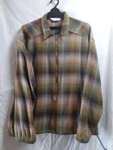 ANCELLM CHECK PULL OVER SHIRT 사이즈 1