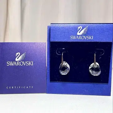 [새상품급] Swarovski 크리스탈 드롭 귀걸이 클리어