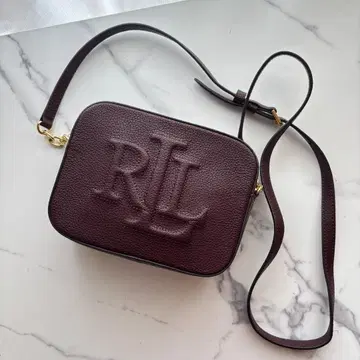 [컨디션 최상] 로렌 랄프 로렌 숄더백 보르도 천연 가죽 RLL 로고