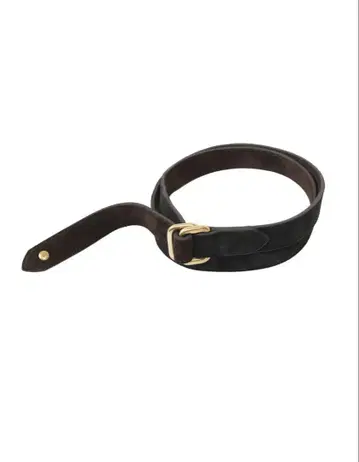 KAJA REVERSIBLE SUEDE SQUARE RING BELT